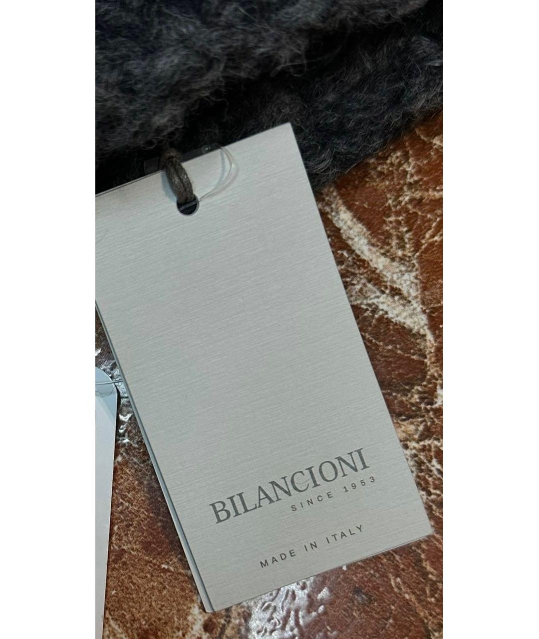 BILANCIONI Серая шерстяная шапка, фото 4