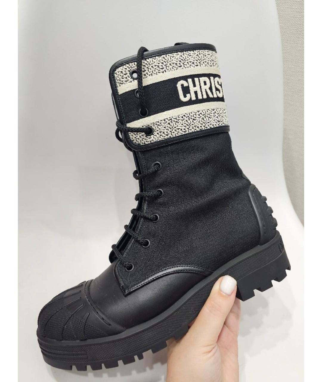 CHRISTIAN DIOR Черные ботинки, фото 4