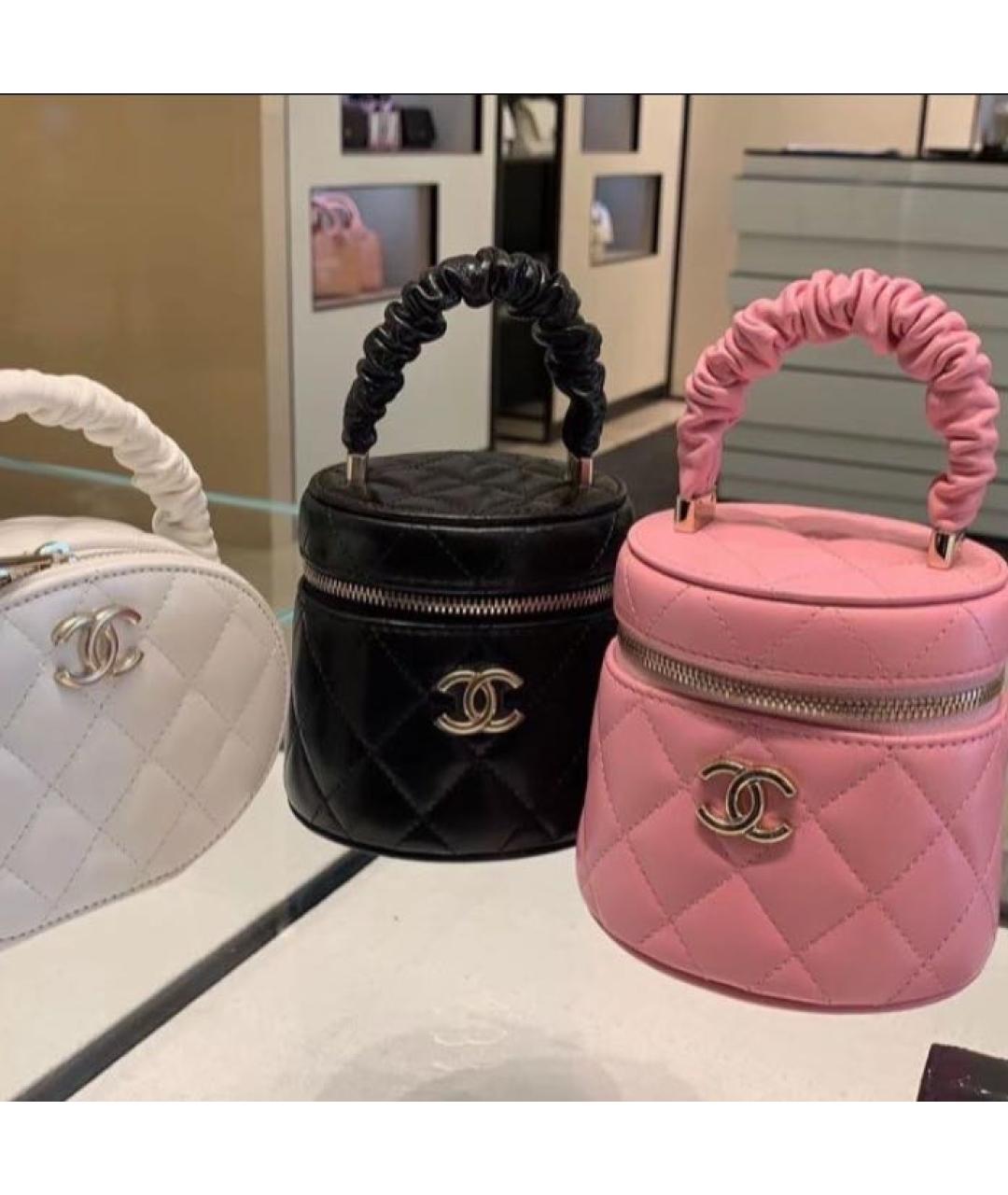 CHANEL Розовая кожаная сумка с короткими ручками, фото 8