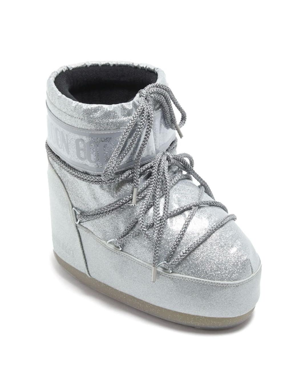 MOON BOOT Серебряные синтетические полусапоги, фото 2