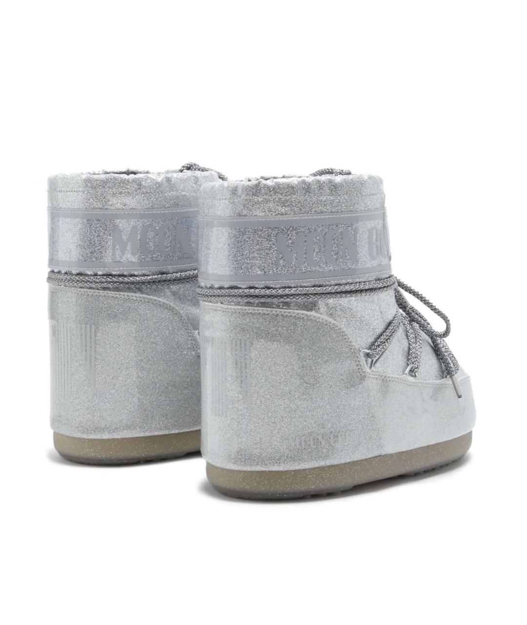 MOON BOOT Серебряные синтетические полусапоги, фото 4