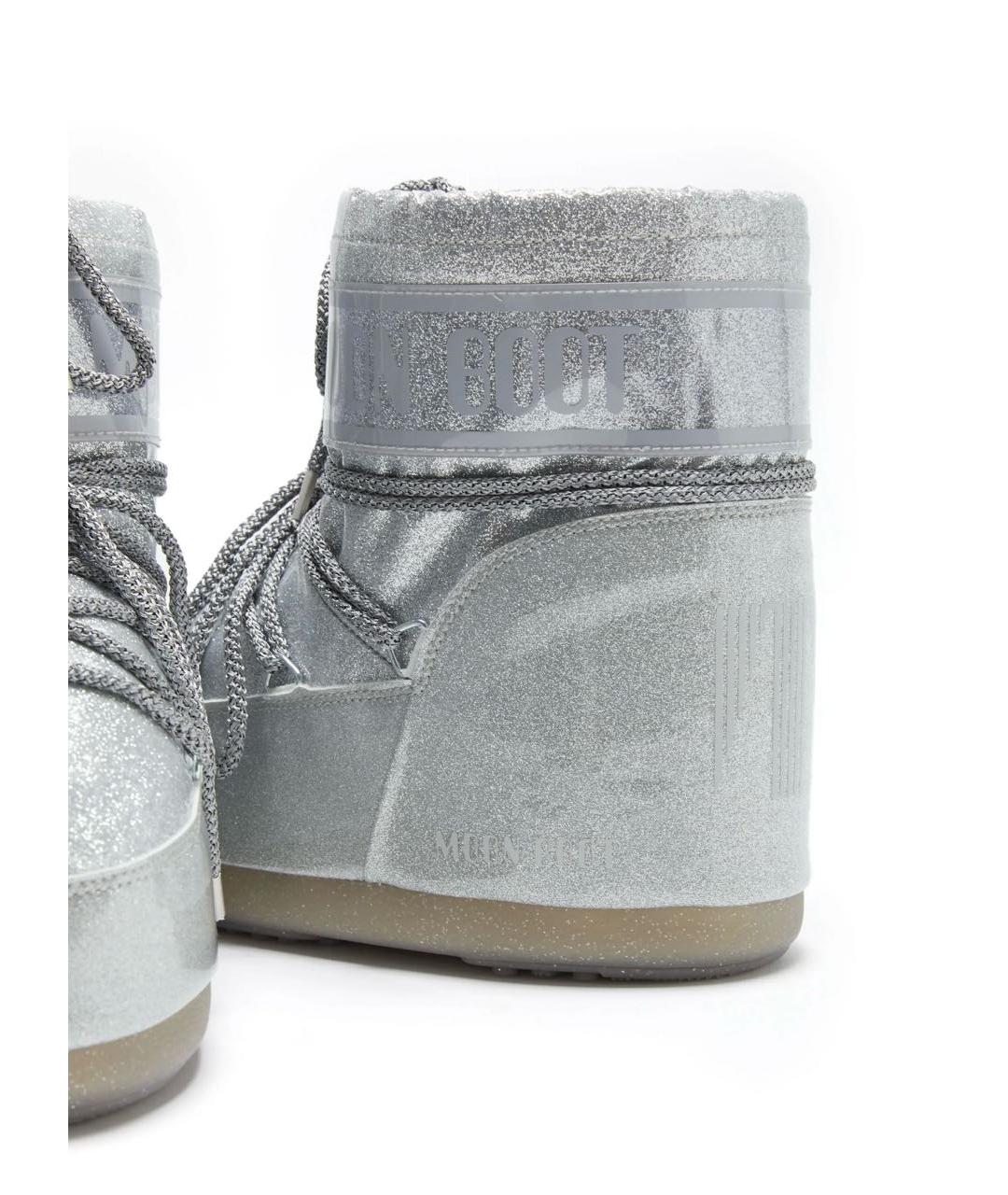 MOON BOOT Серебряные синтетические полусапоги, фото 3