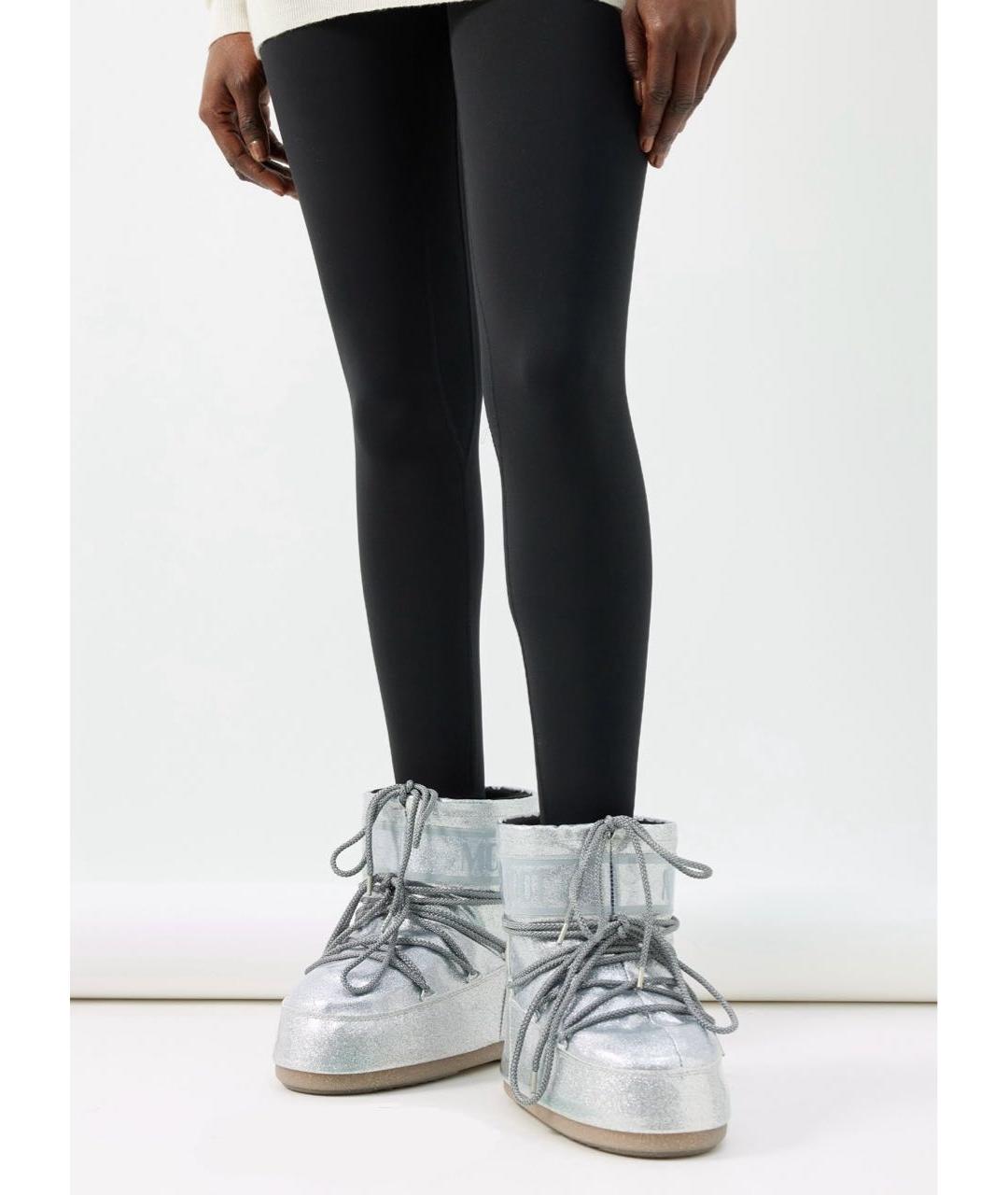 MOON BOOT Серебряные синтетические полусапоги, фото 5