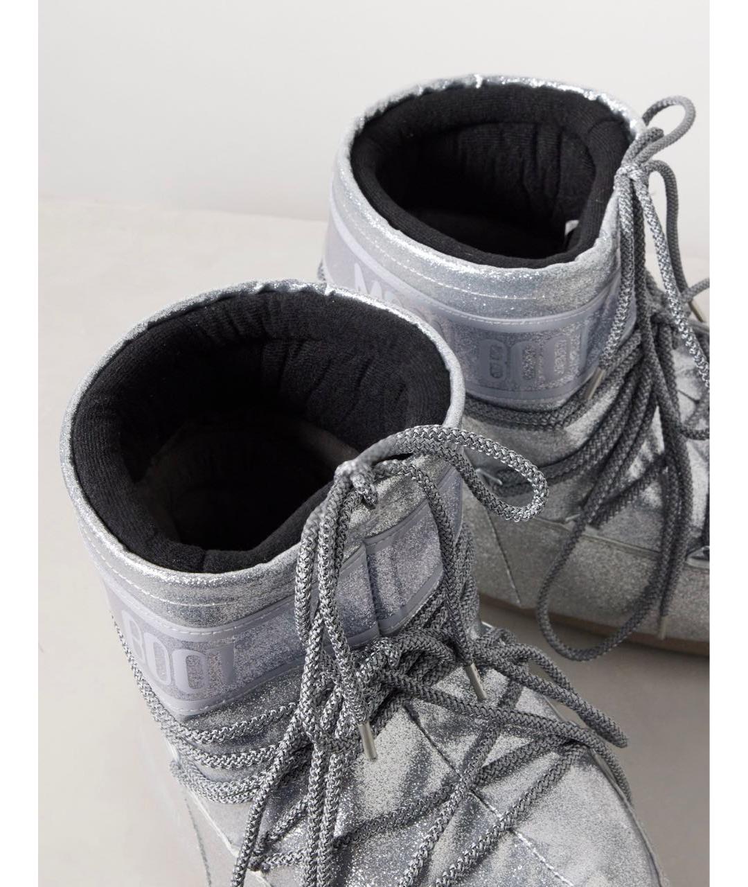 MOON BOOT Серебряные синтетические полусапоги, фото 7