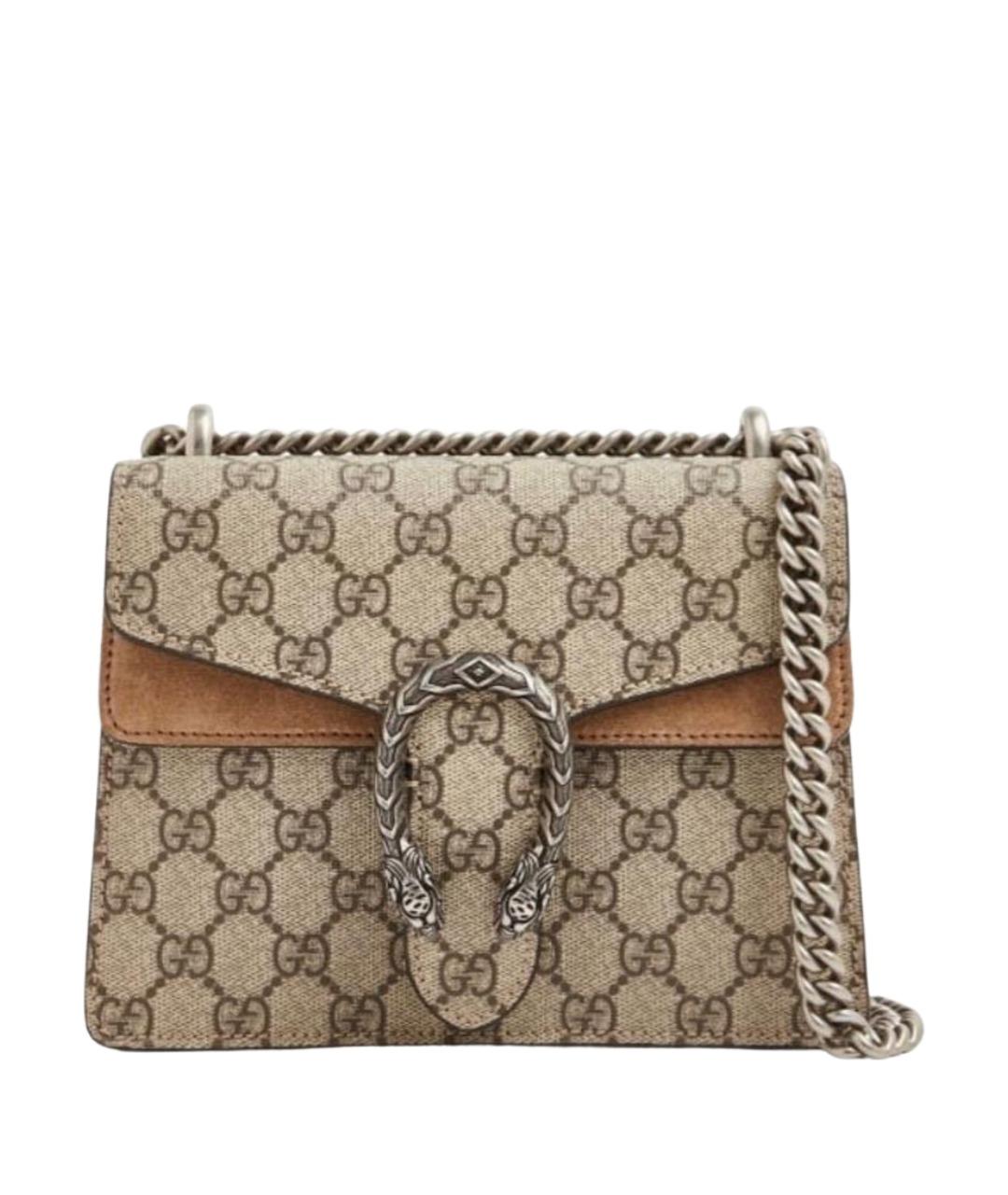 GUCCI Коричневая кожаная сумка через плечо, фото 1