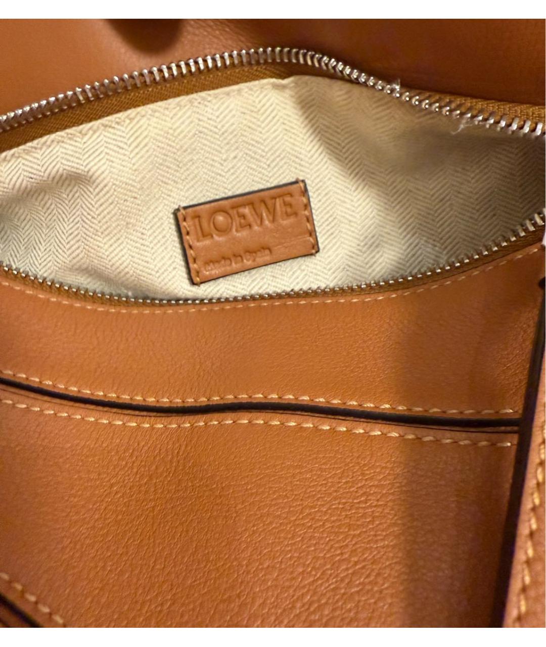 LOEWE Коричневая кожаная сумка через плечо, фото 5