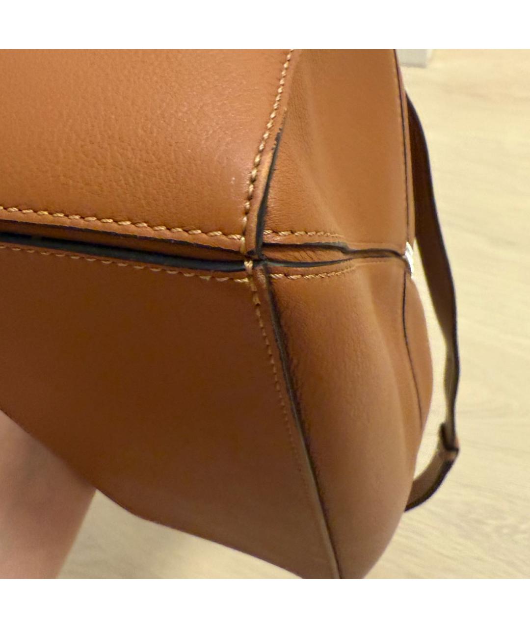 LOEWE Коричневая кожаная сумка через плечо, фото 8