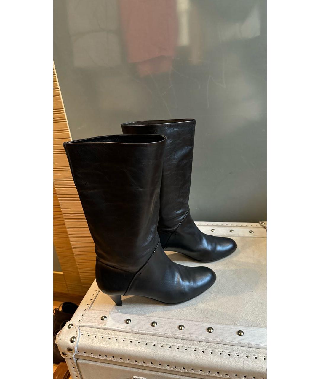 BALLY Черные кожаные сапоги, фото 7