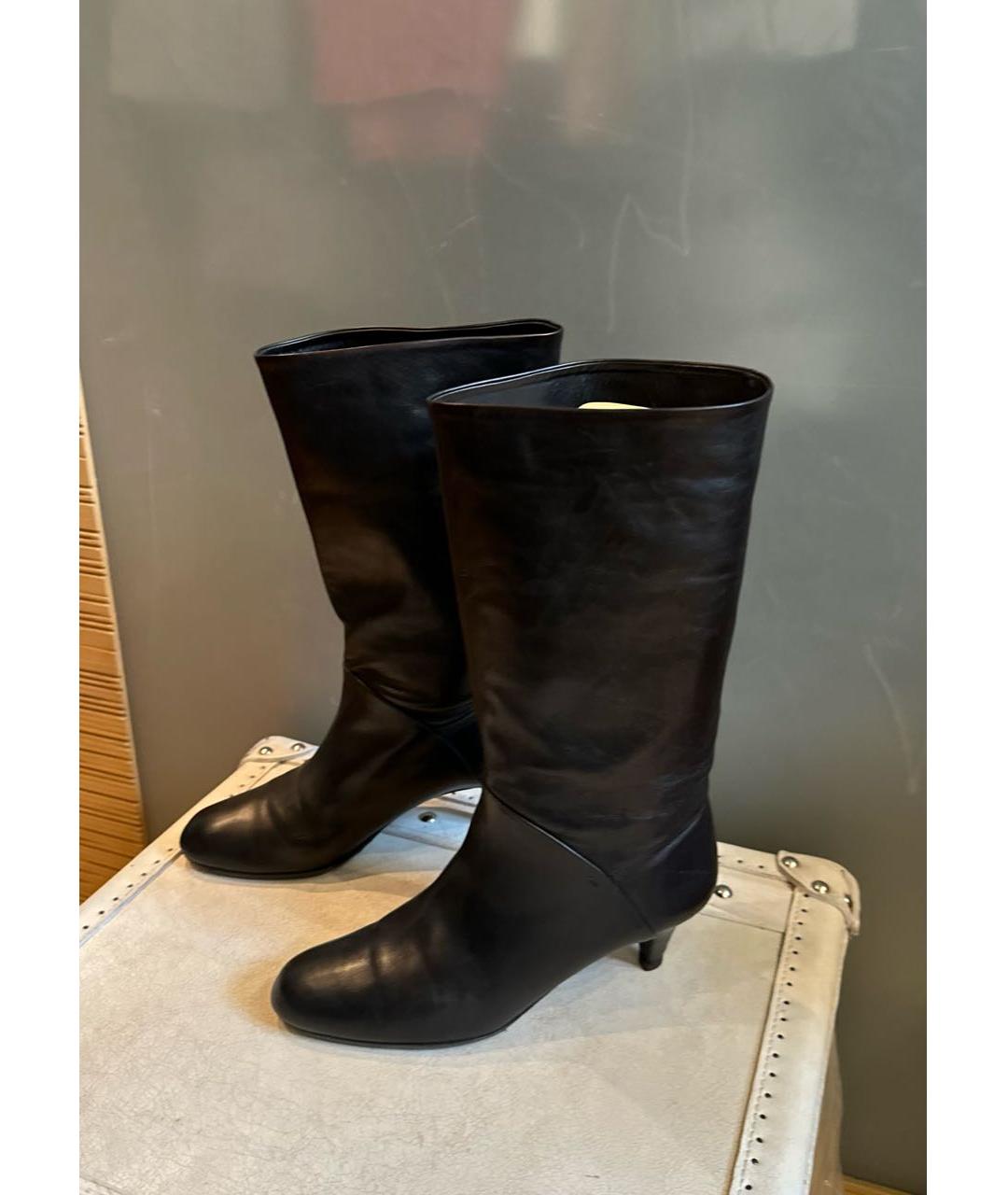 BALLY Черные кожаные сапоги, фото 4