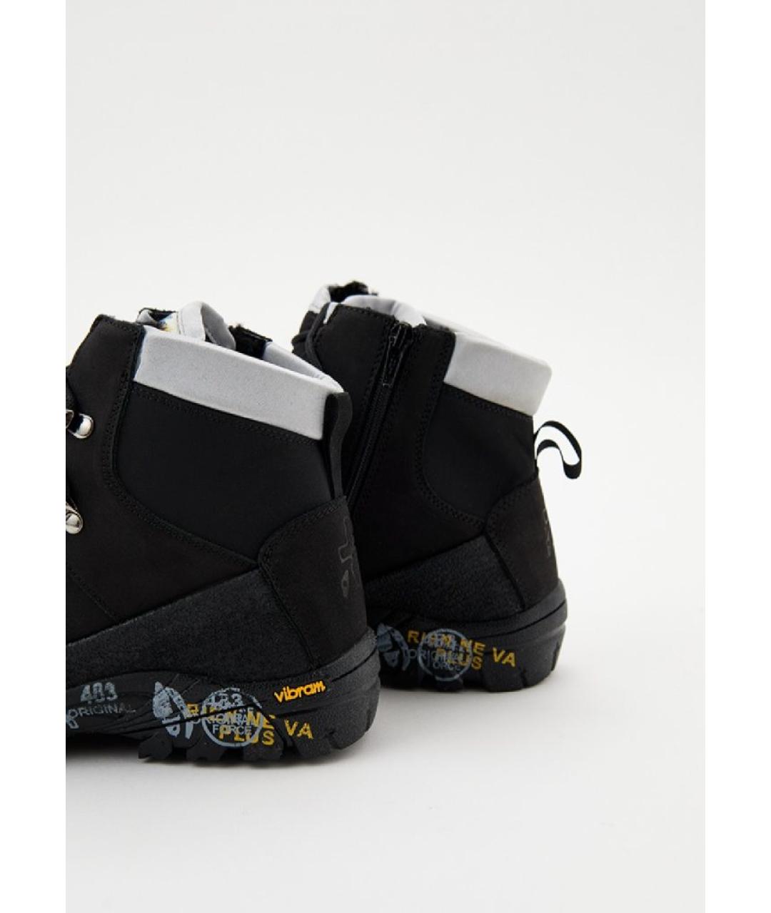 PREMIATA KIDS Черные нубуковые ботинки, фото 4