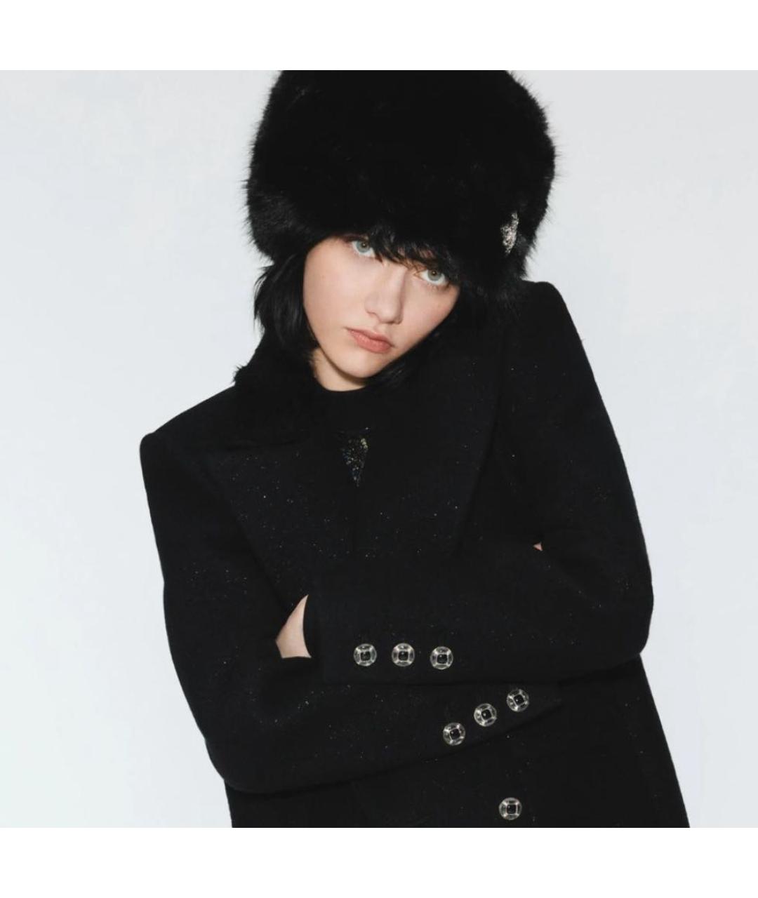 CHANEL Черная кожаная шапка, фото 2