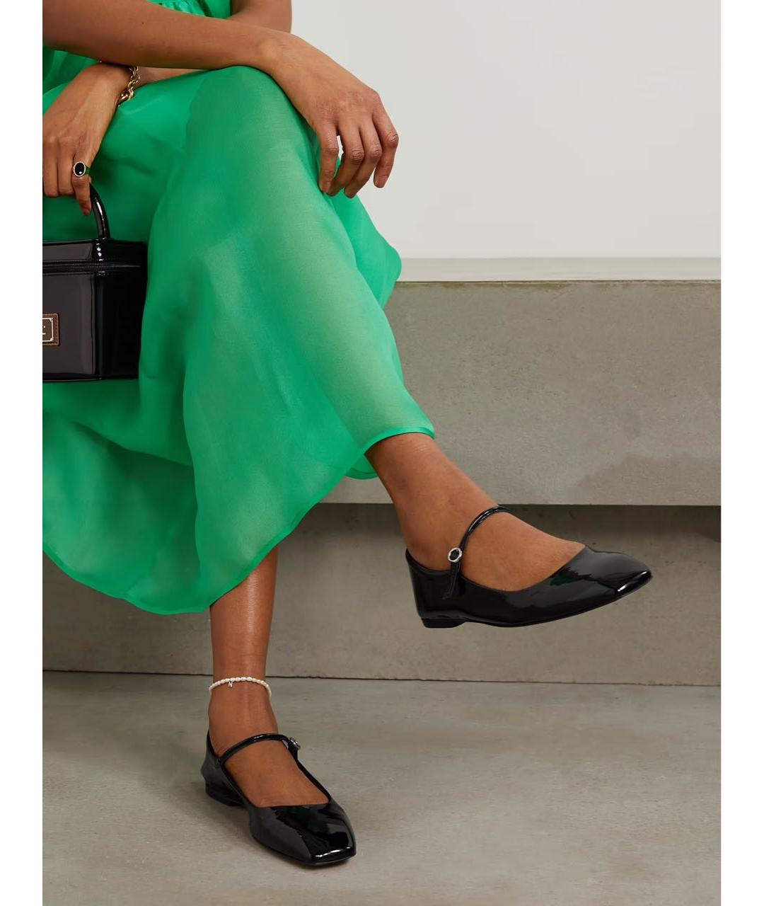 AEYDE Черные балетки из лакированной кожи, фото 7