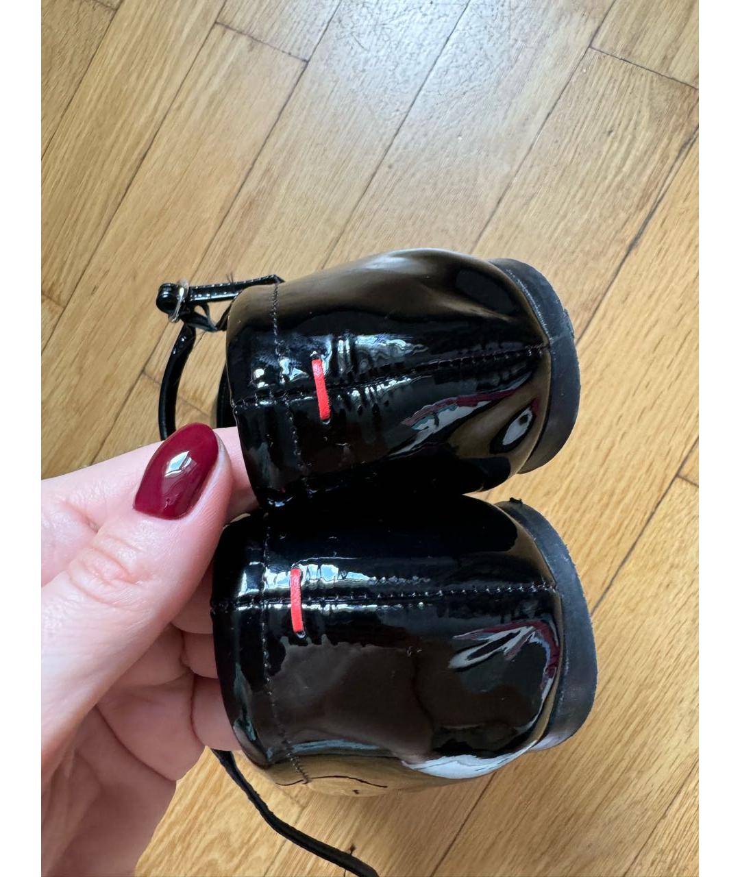 AEYDE Черные балетки из лакированной кожи, фото 4