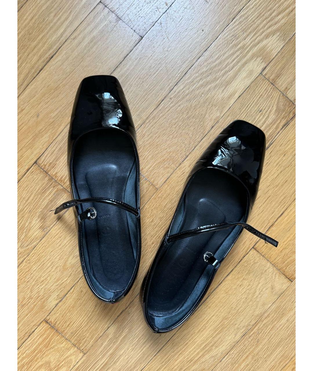 AEYDE Черные балетки из лакированной кожи, фото 2