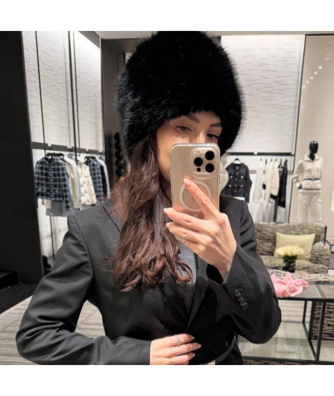 CHANEL Черная шапка, фото 3