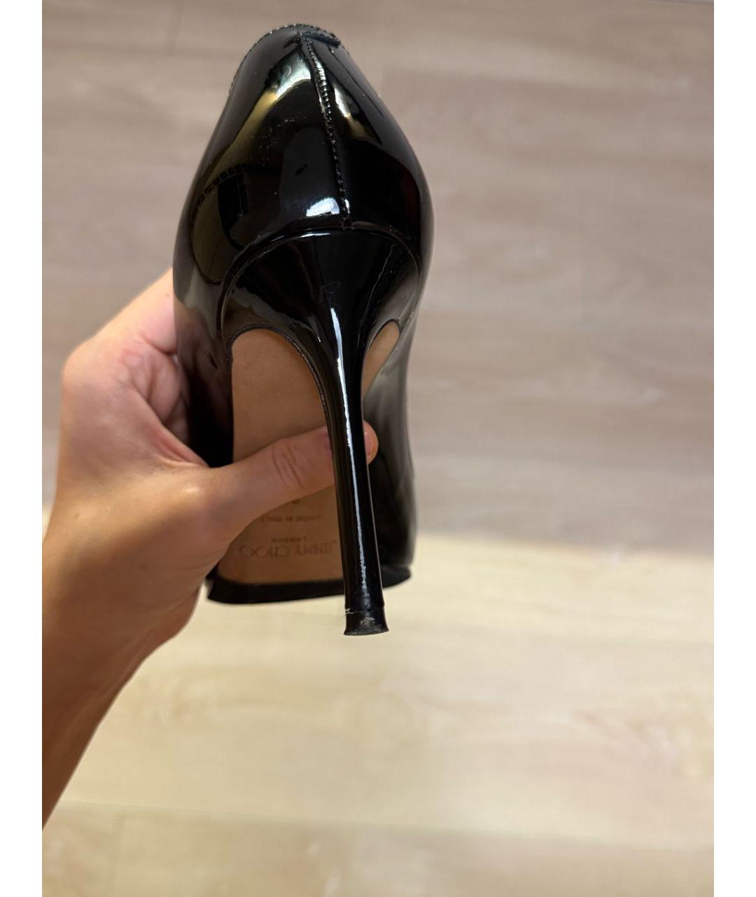 JIMMY CHOO Черные туфли из лакированной кожи, фото 8