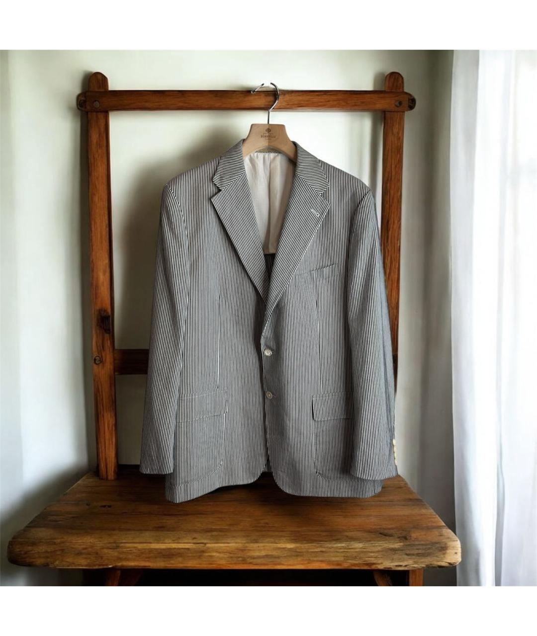 CORNELIANI Черный хлопковый пиджак, фото 2