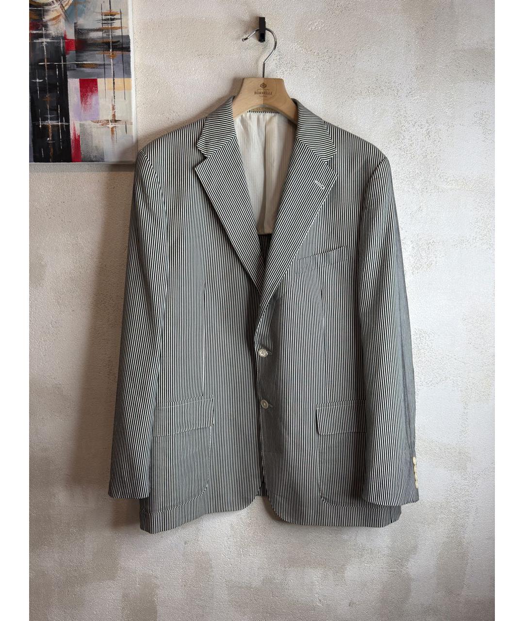 CORNELIANI Черный хлопковый пиджак, фото 9