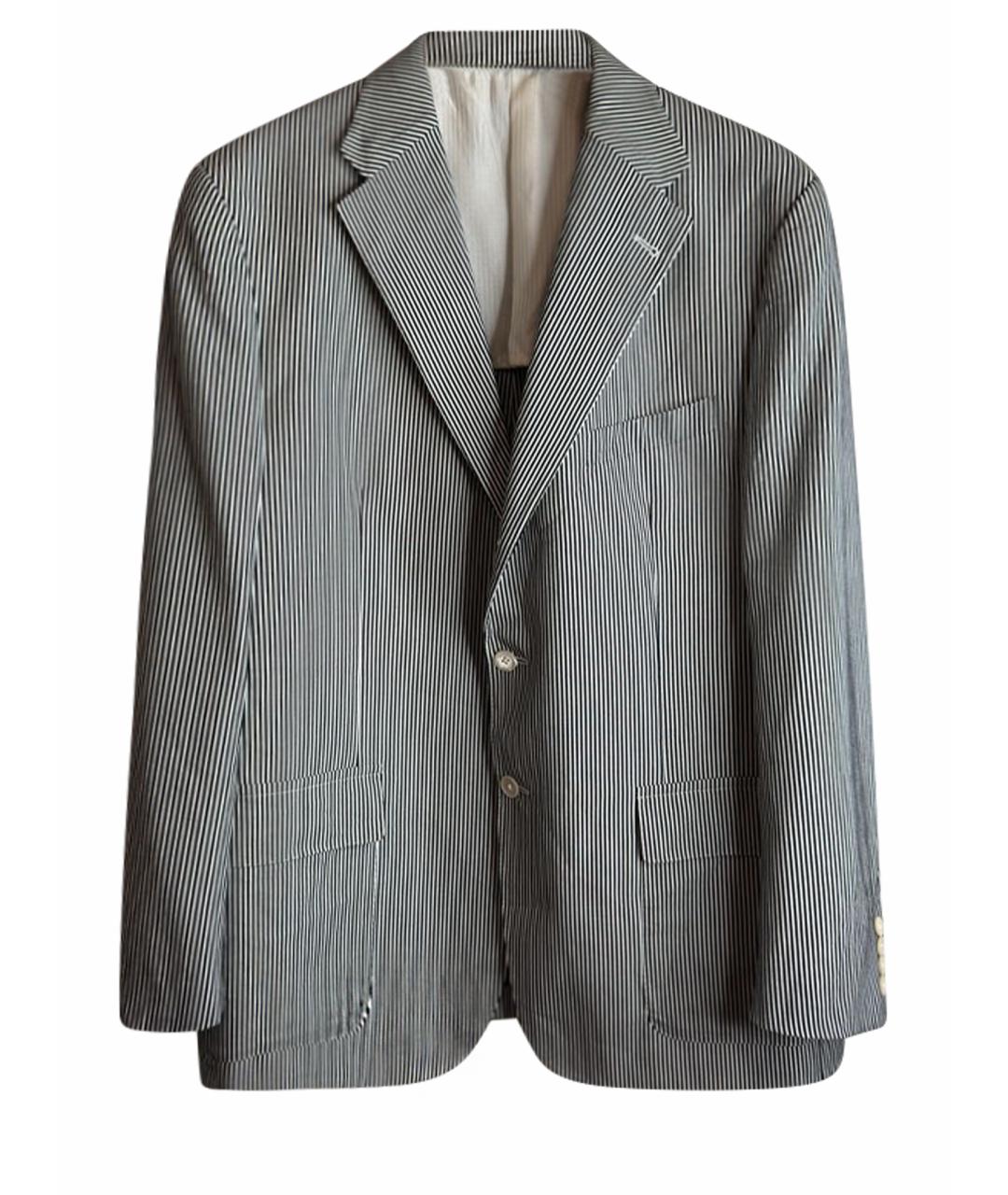 CORNELIANI Черный хлопковый пиджак, фото 1