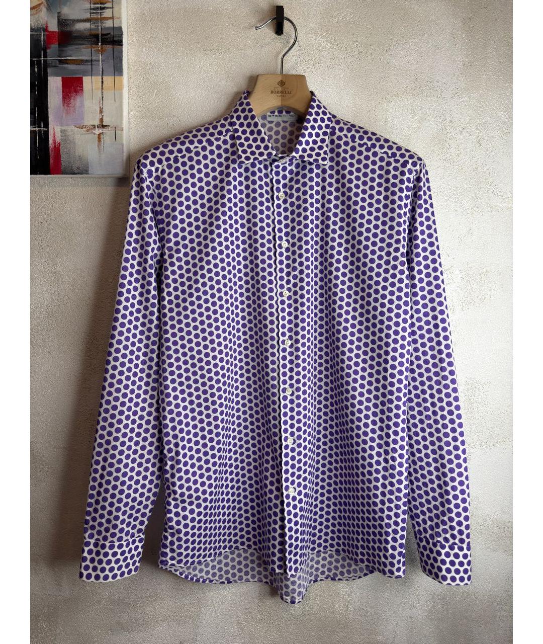 ETRO Фиолетовая хлопковая классическая рубашка, фото 9