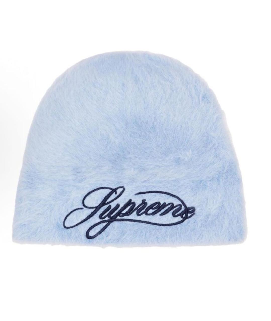 SUPREME Голубая шапка, фото 5