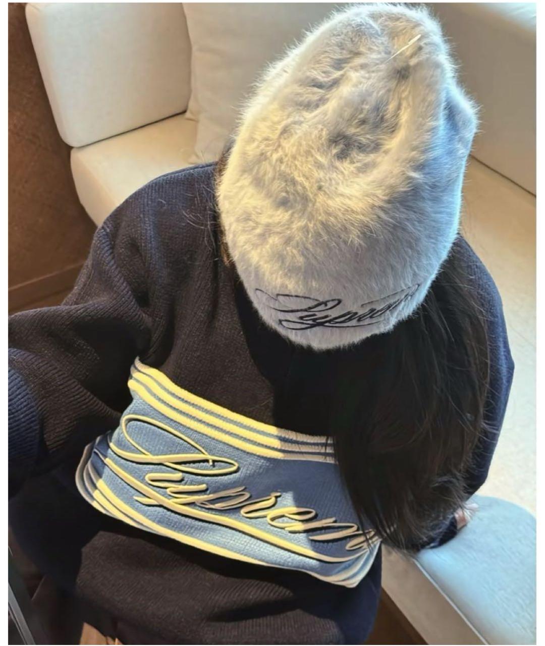 SUPREME Голубая шапка, фото 4