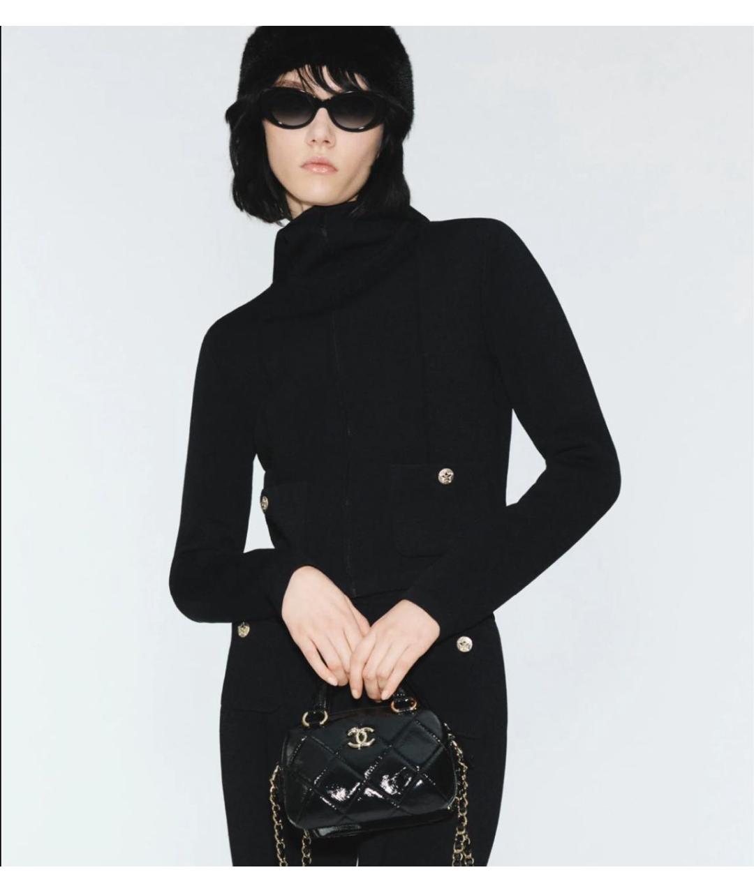 CHANEL Черная вискозная куртка, фото 3