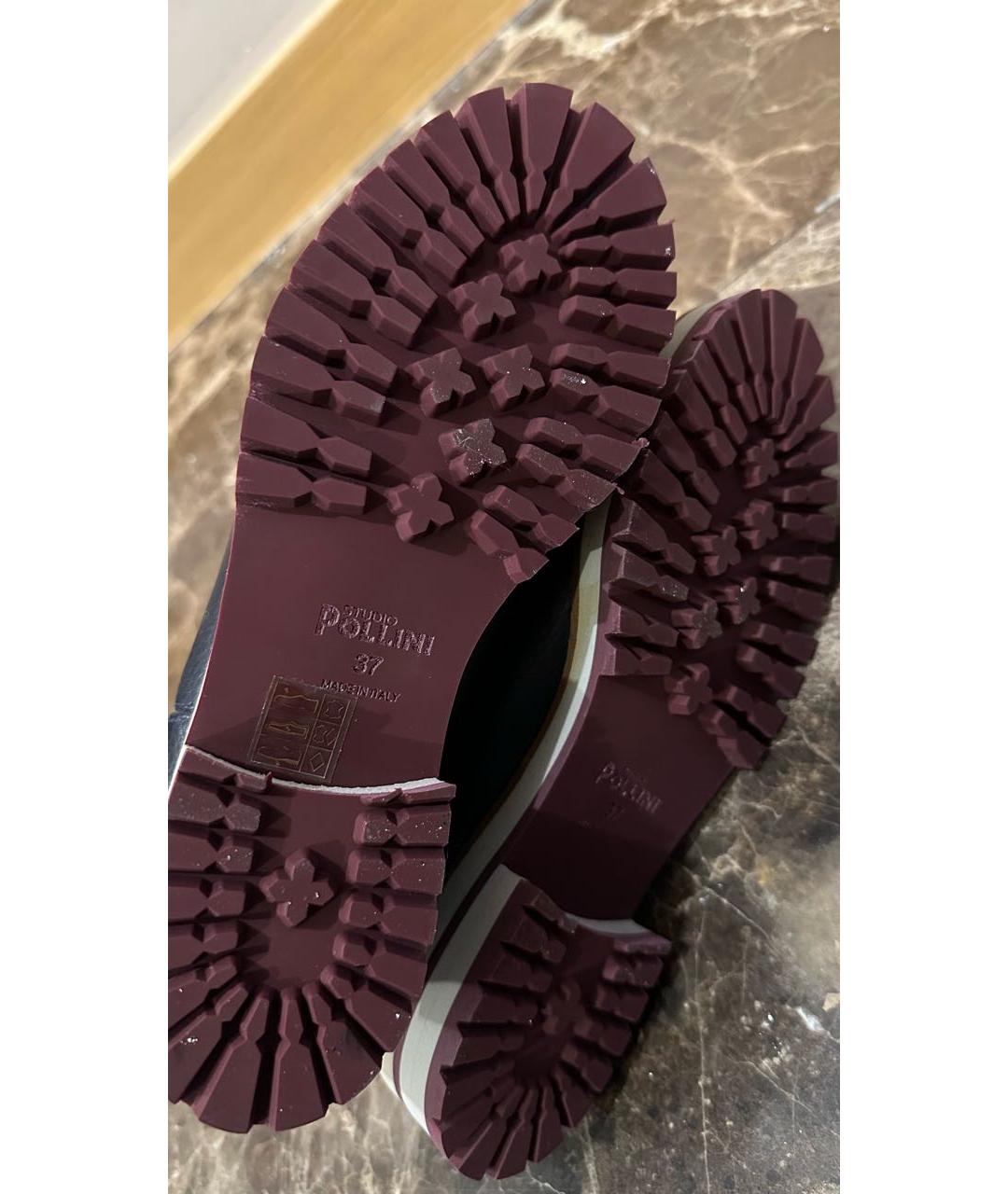 POLLINI Синие кожаные полусапоги, фото 5
