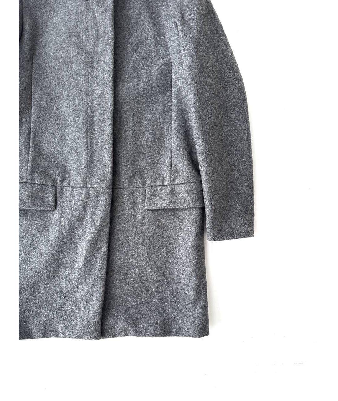 ACNE STUDIOS Серое шерстяное пальто, фото 2