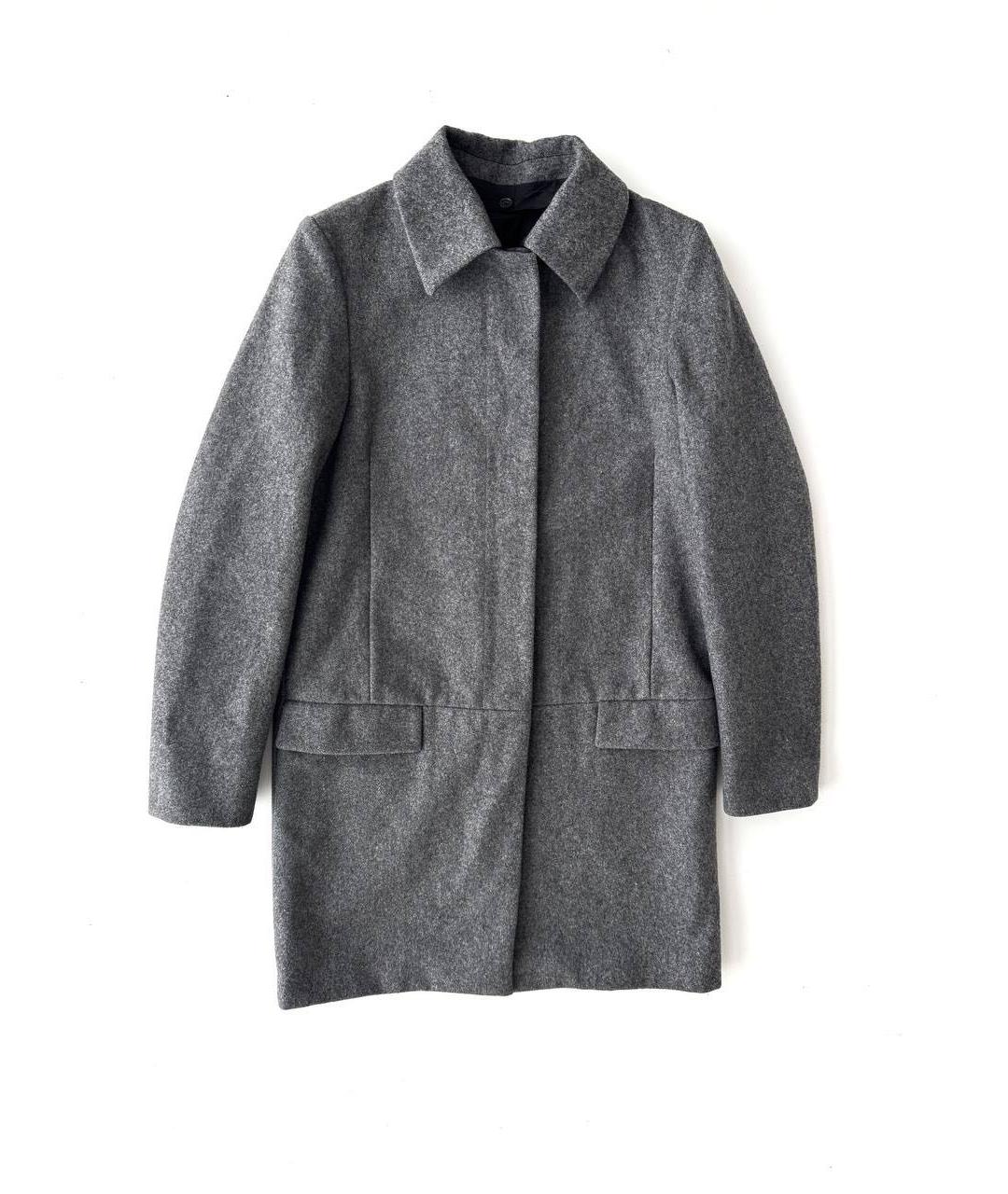 ACNE STUDIOS Серое шерстяное пальто, фото 1