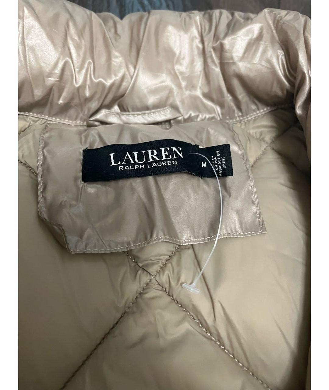 RALPH LAUREN Золотая полиэстеровая куртка, фото 5