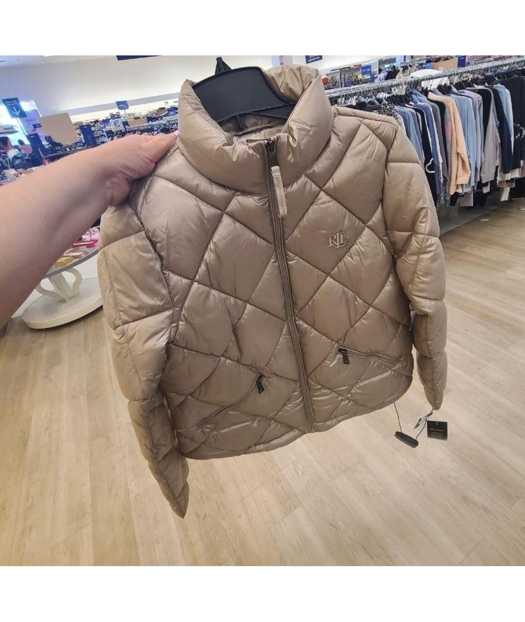 RALPH LAUREN Золотая полиэстеровая куртка, фото 9