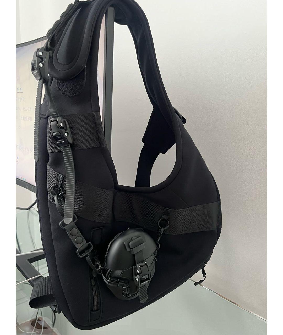 INNERRAUM Черная тканевая сумка с короткими ручками, фото 5