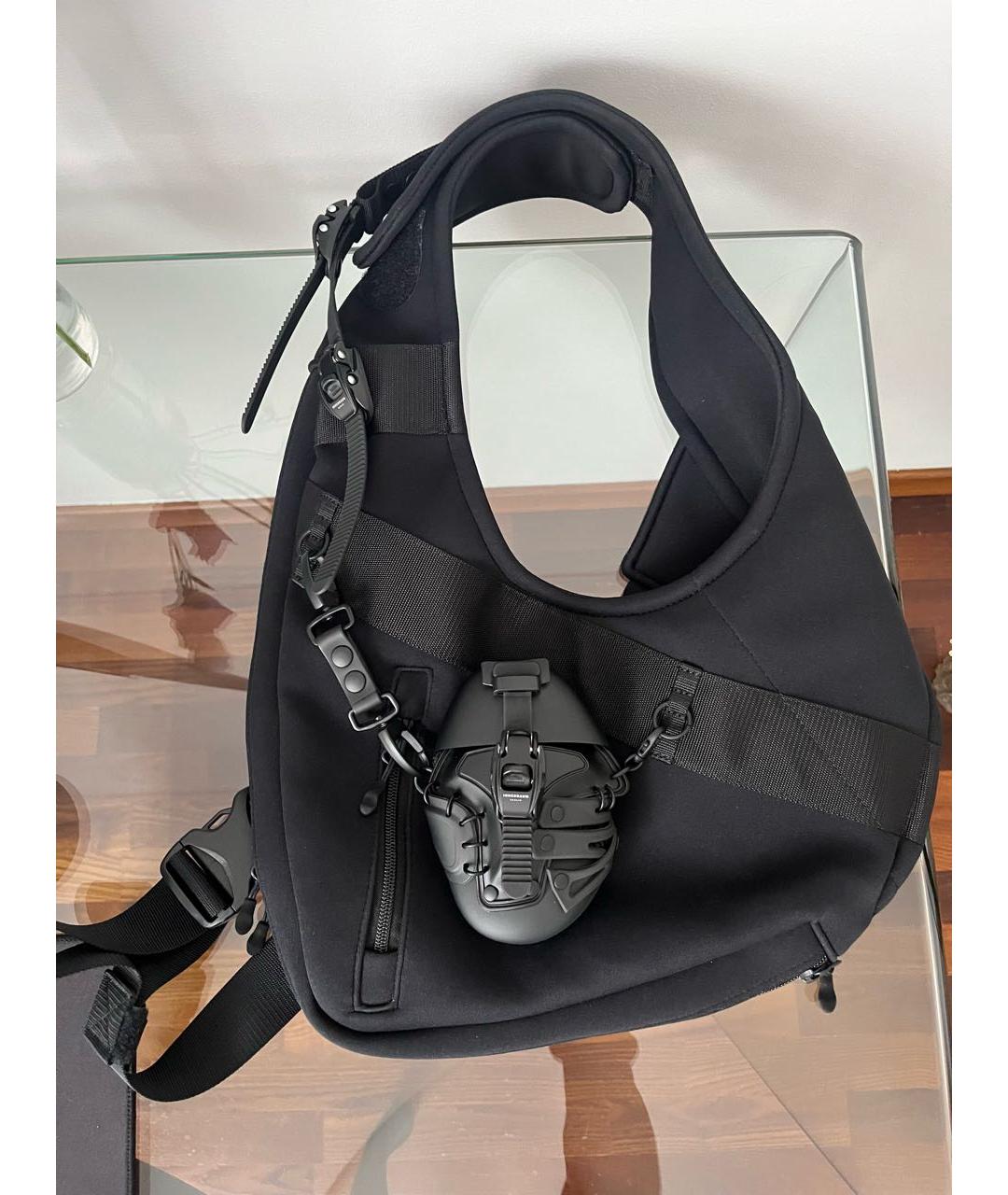 INNERRAUM Черная тканевая сумка с короткими ручками, фото 8