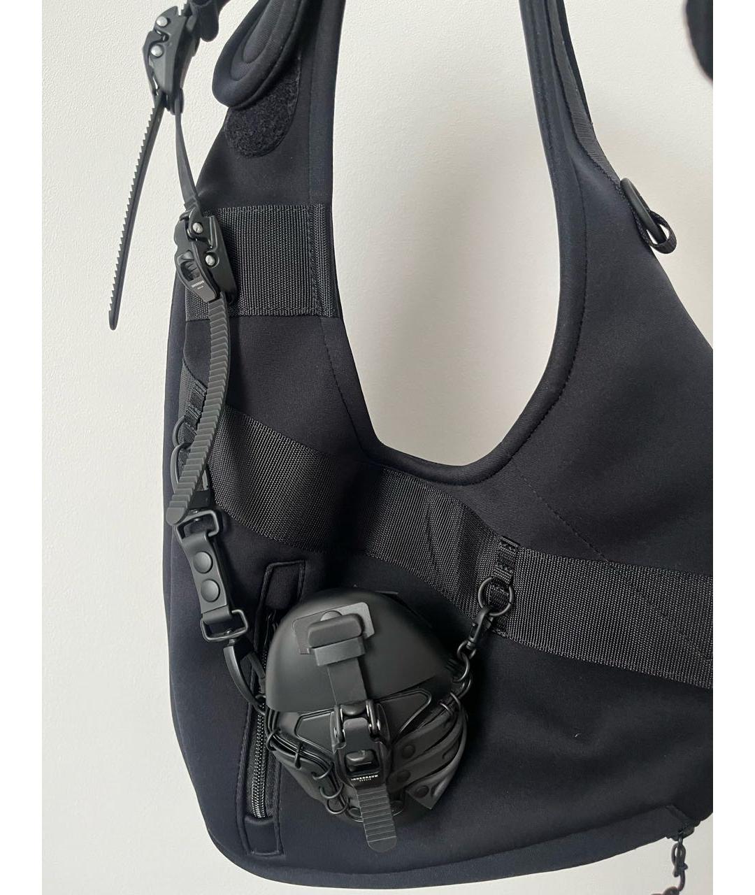 INNERRAUM Черная тканевая сумка с короткими ручками, фото 4