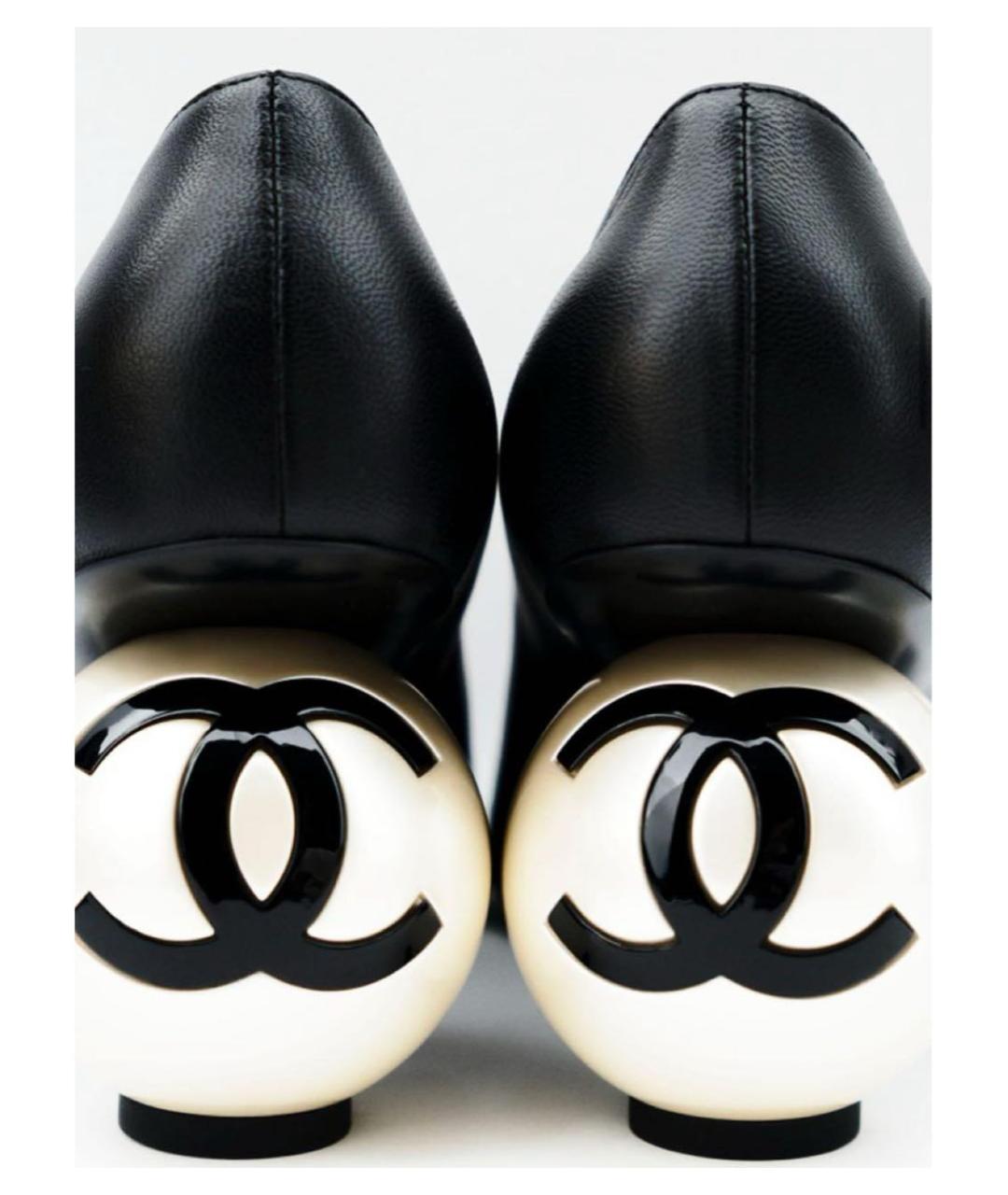 CHANEL Черные босоножки, фото 2