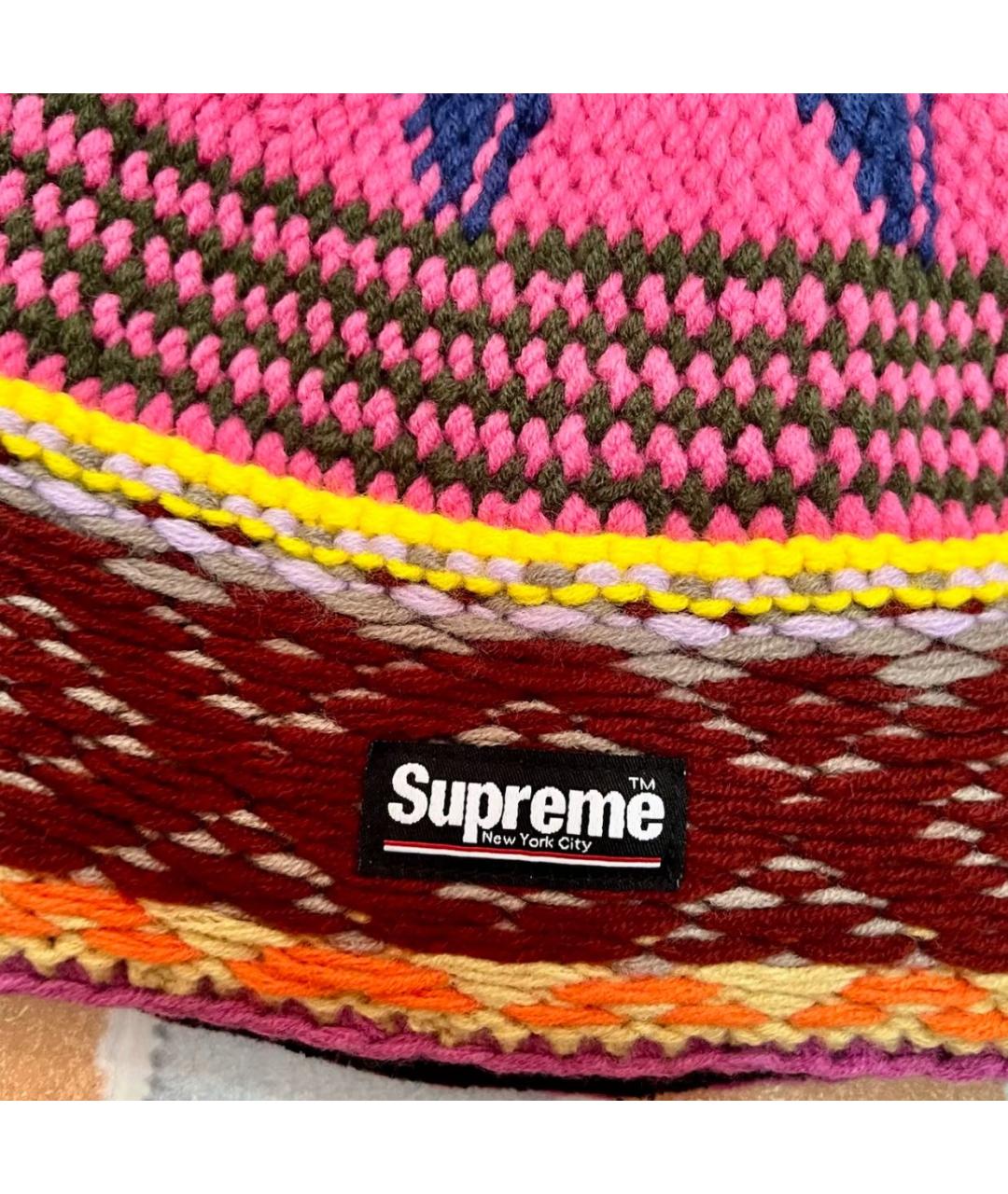 SUPREME Фуксия шапка, фото 3