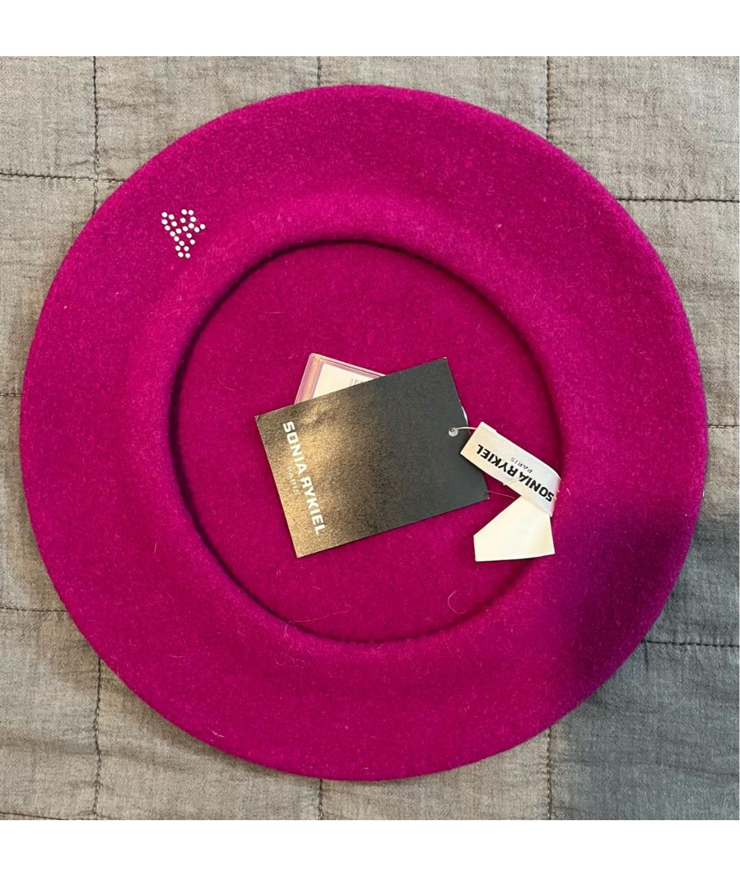 SONIA RYKIEL Фуксия шерстяная шапка, фото 2