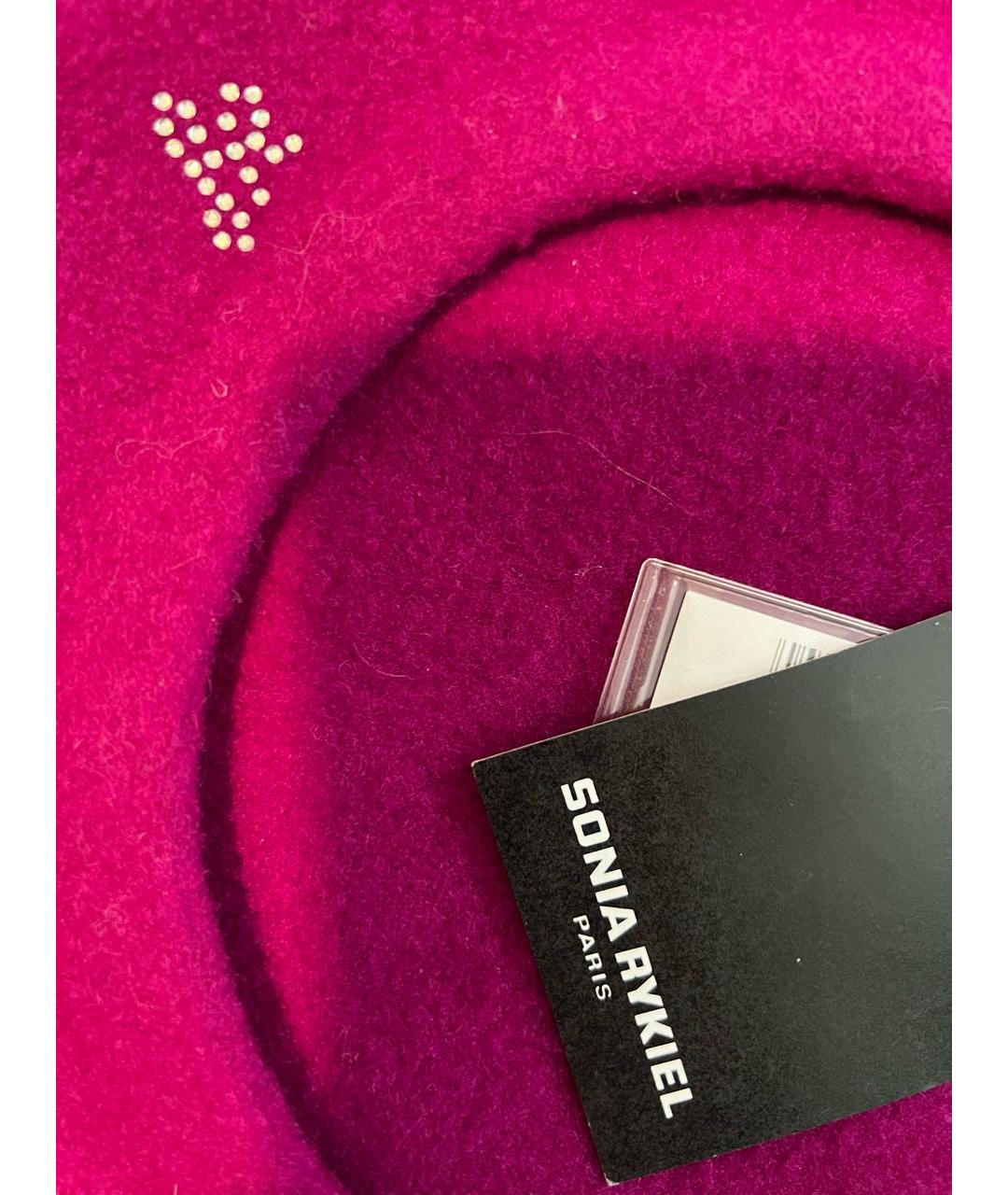 SONIA RYKIEL Фуксия шерстяная шапка, фото 3