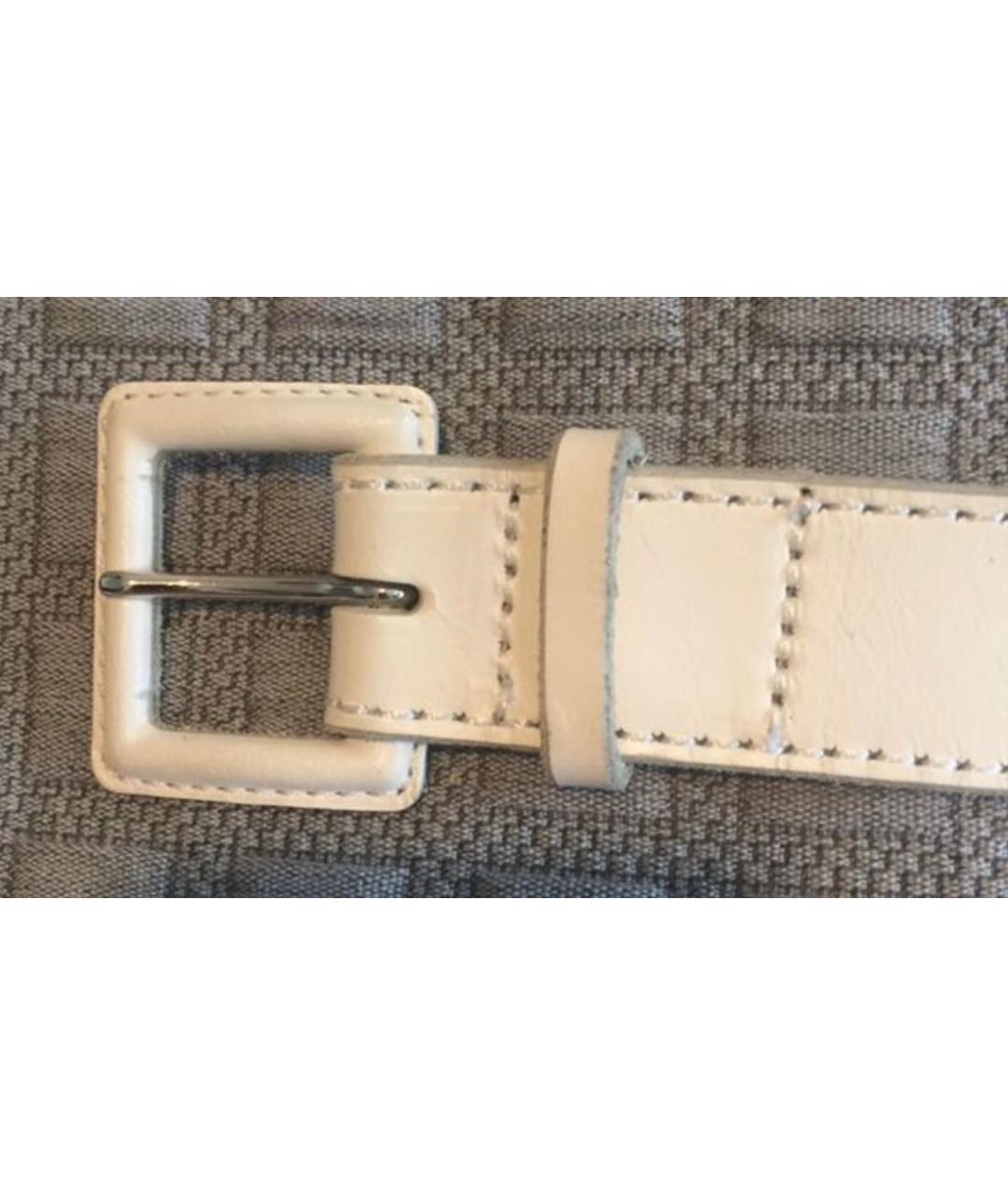 YOHJI YAMAMOTO Белая кожаная поясная сумка, фото 3