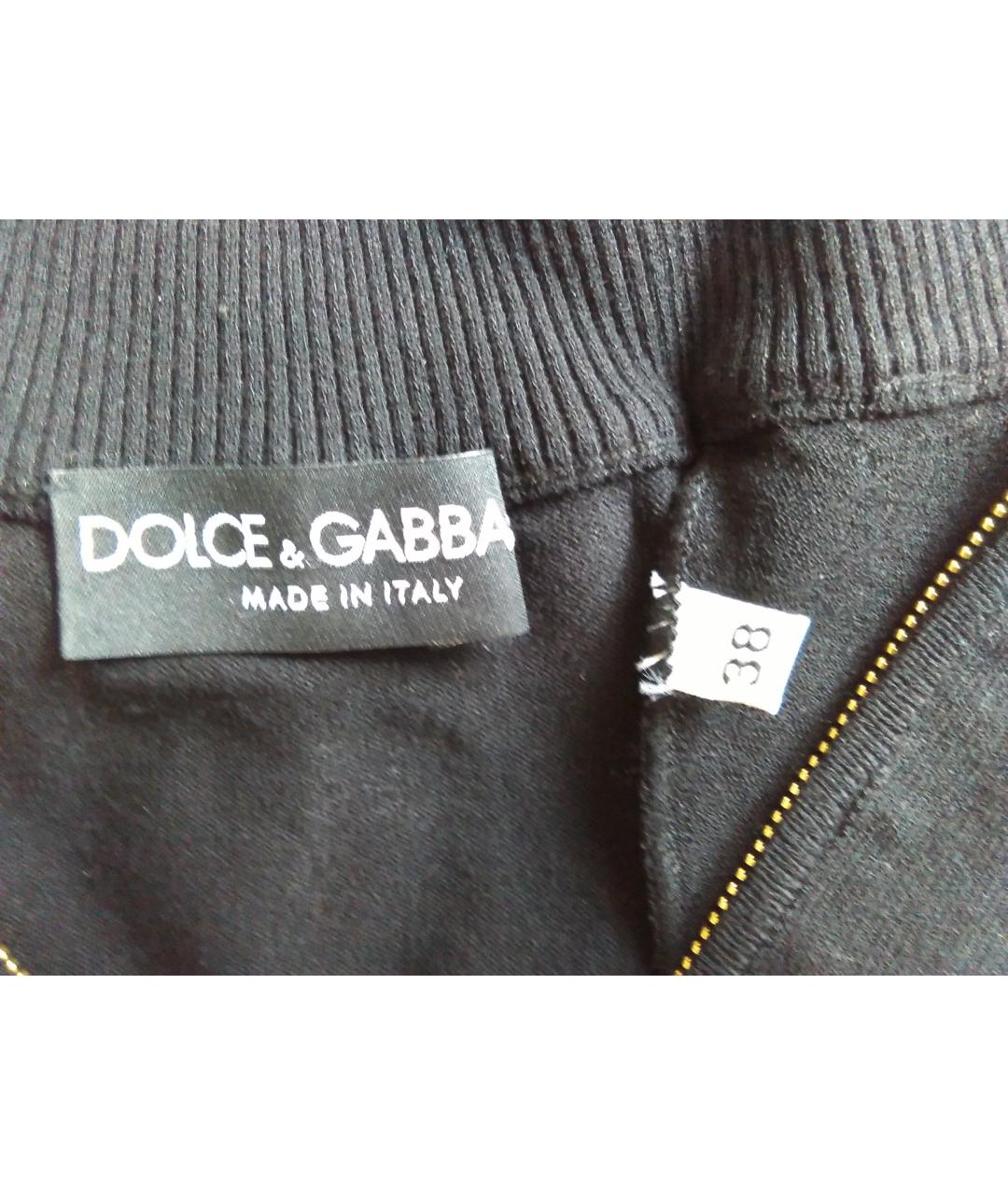 DOLCE&GABBANA Черный вискозный кардиган, фото 3