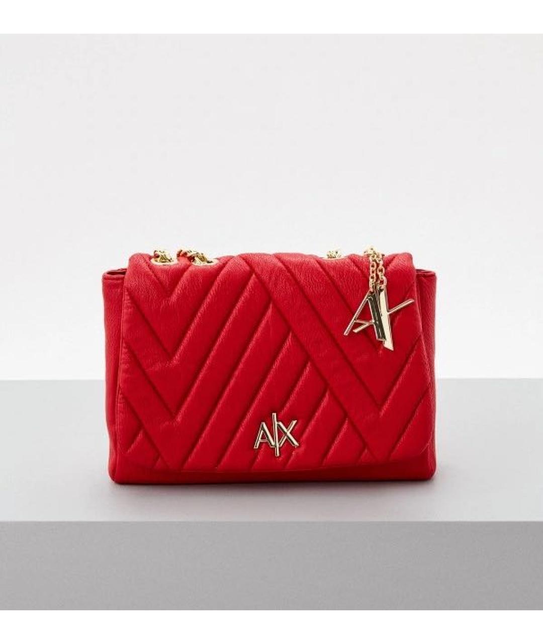 ARMANI EXCHANGE Красная сумка через плечо из искусственной кожи, фото 6