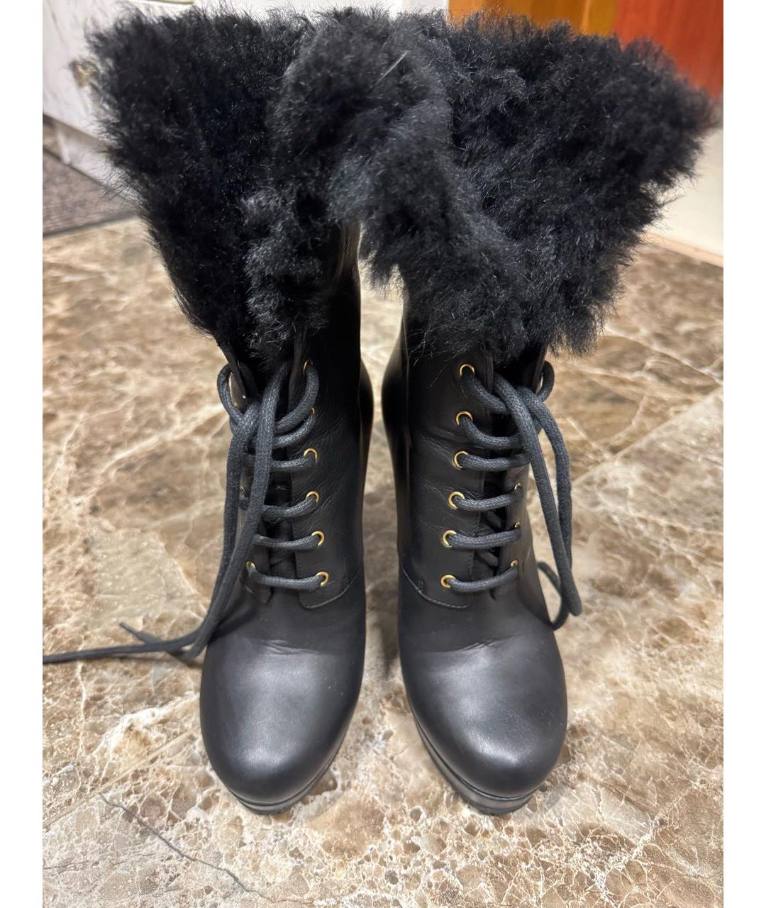 GUCCI Черные кожаные ботильоны, фото 7