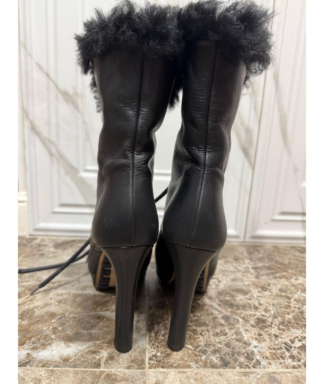GUCCI Черные кожаные ботильоны, фото 3