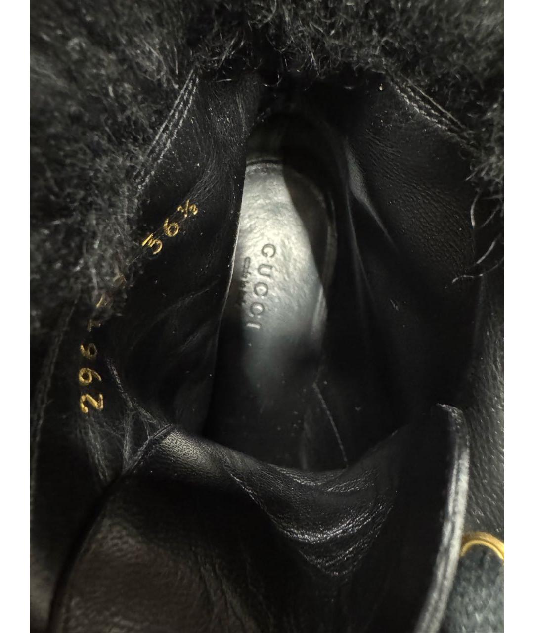 GUCCI Черные кожаные ботильоны, фото 2