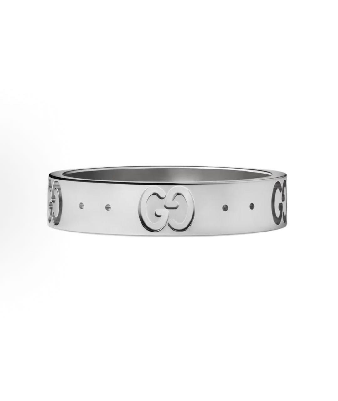 GUCCI Серебряное кольцо из белого золота, фото 1