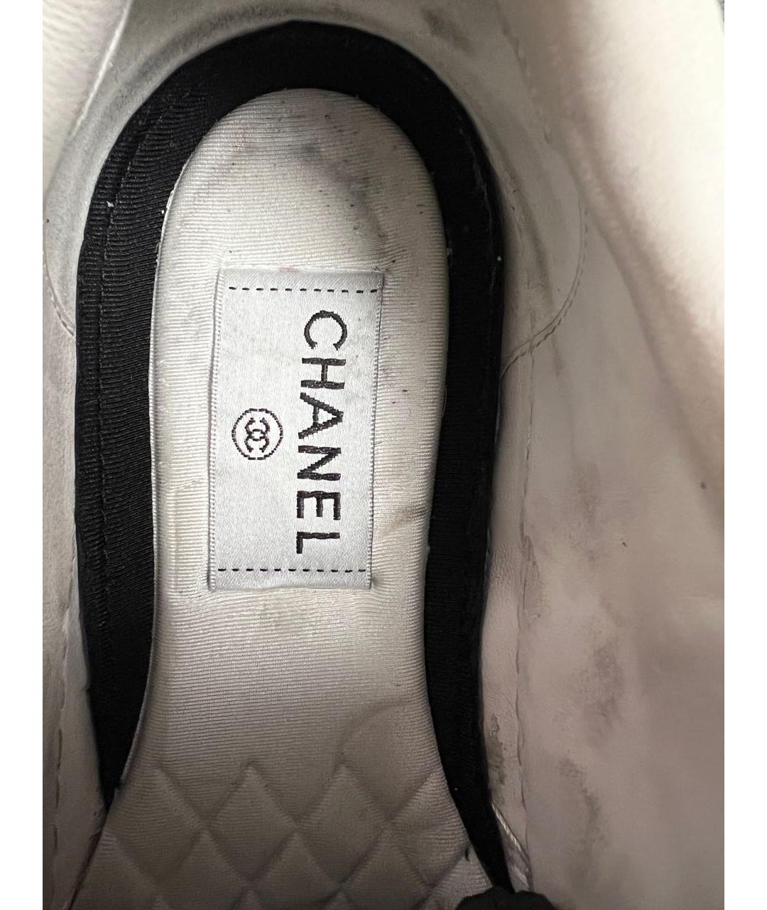 CHANEL Белые кожаные кеды, фото 6