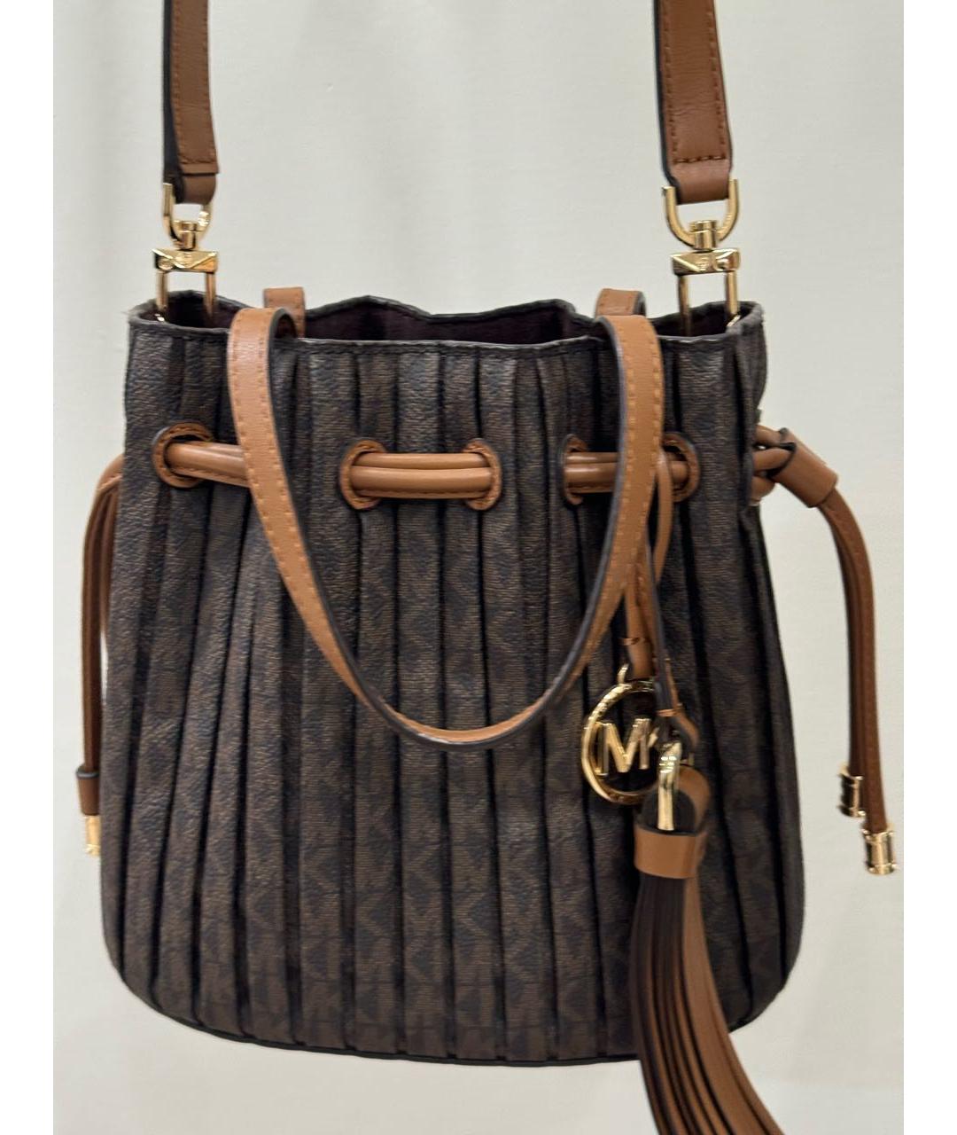 MICHAEL KORS Коричневая кожаная сумка через плечо, фото 2
