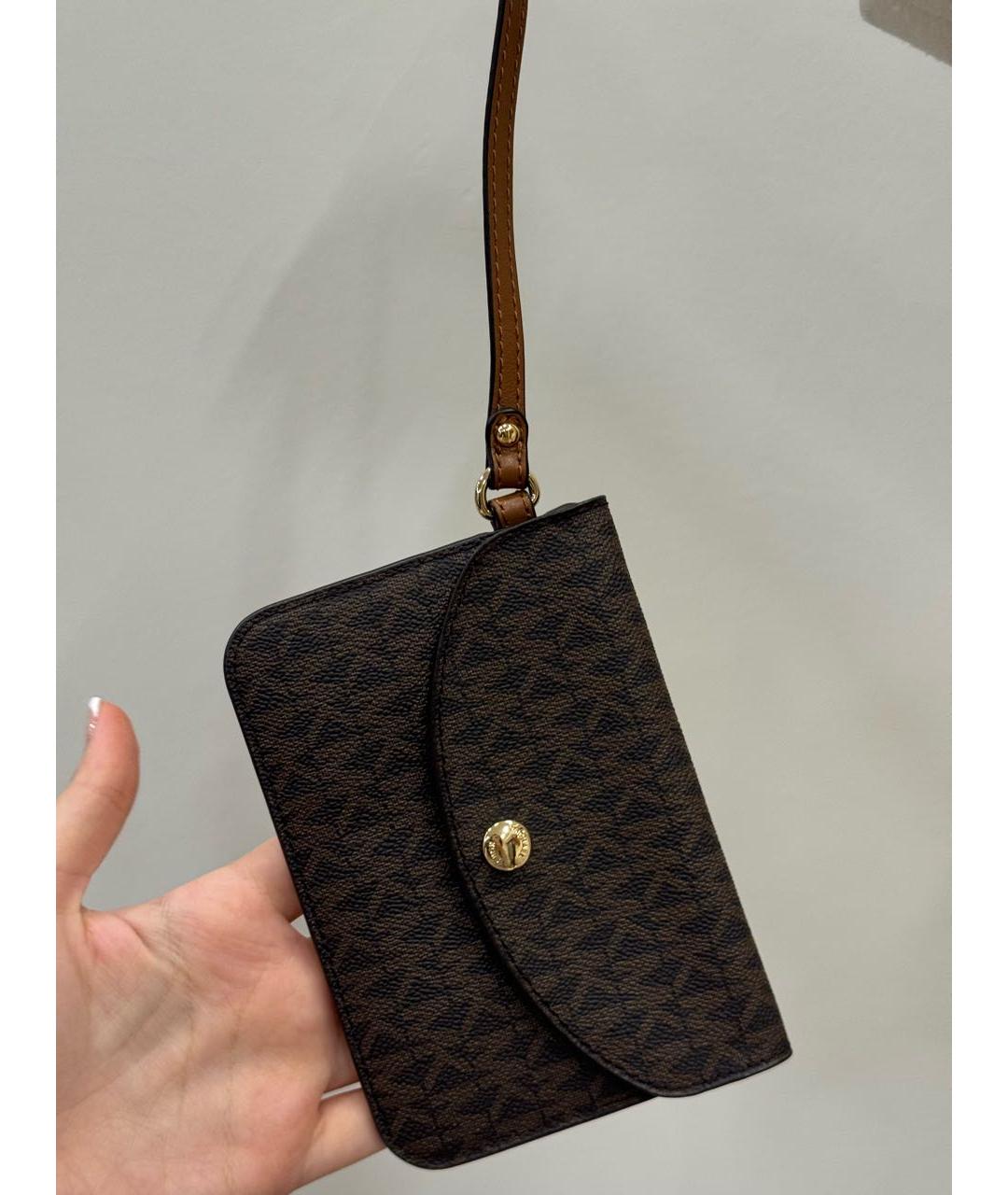 MICHAEL KORS Коричневая кожаная сумка через плечо, фото 4