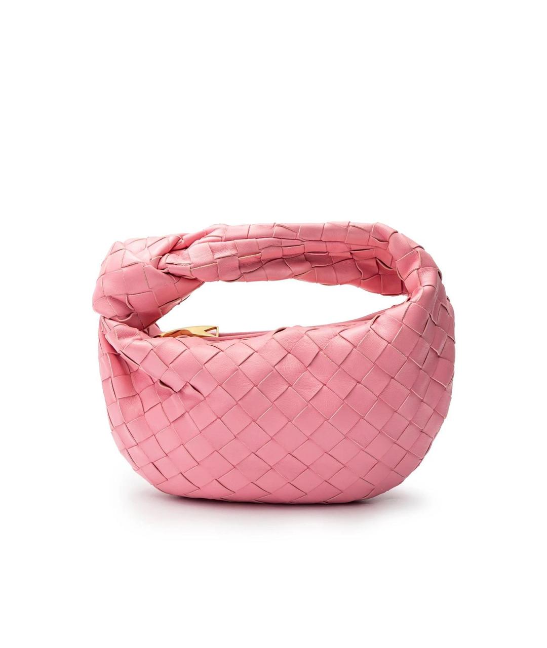 BOTTEGA VENETA Розовая кожаная сумка с короткими ручками, фото 2